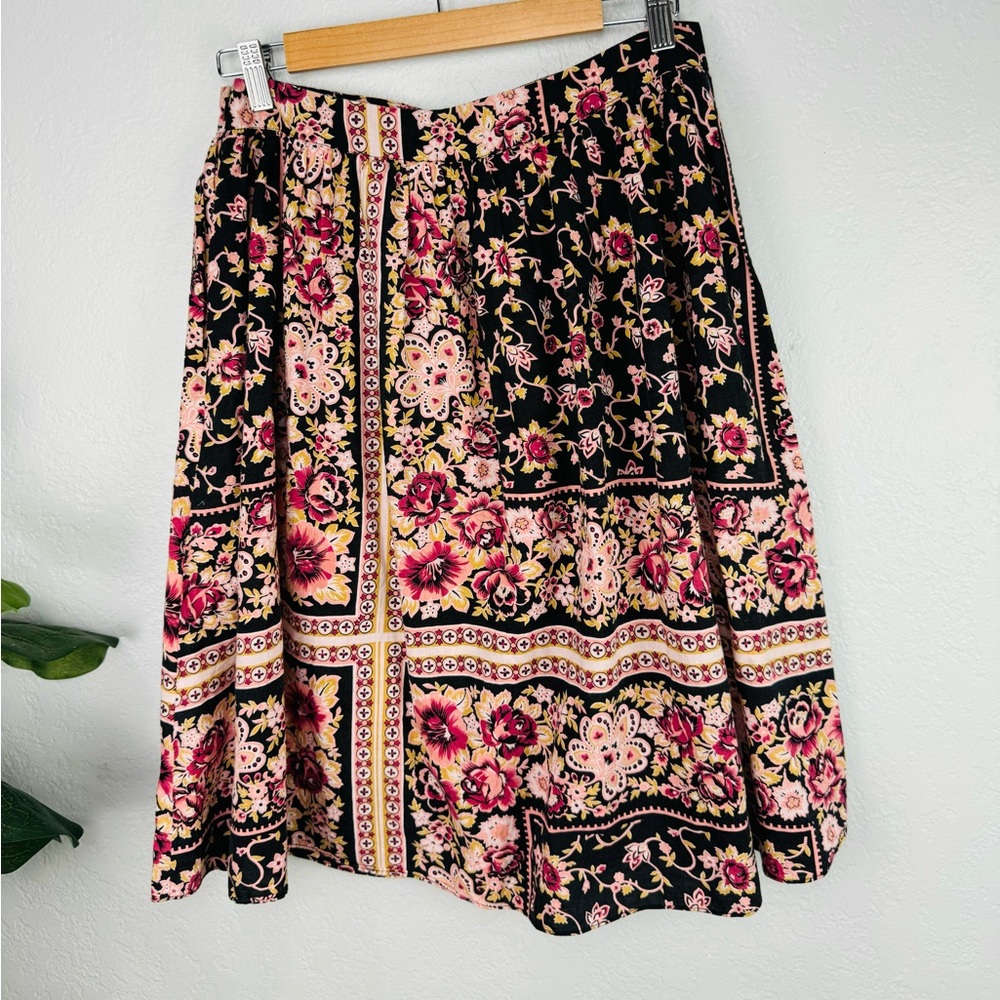 Betsey Johnson Vintage Floral High Waisted Circle skirt - Picture 7 of 8